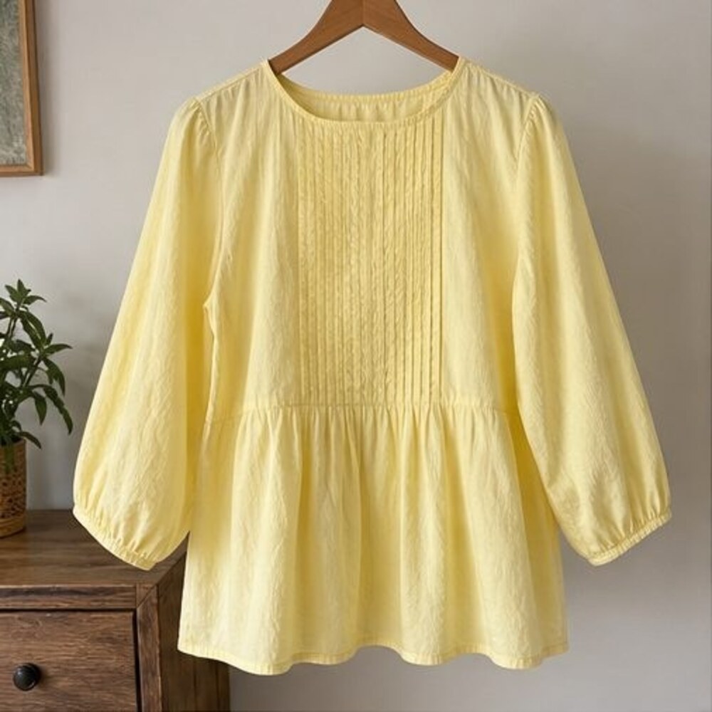 Blue Tie Neck Blouse